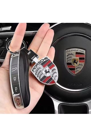Silver Metal Premium Anahtarlık Pors Che Uyumlu Anahtarlık