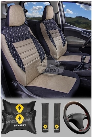 Renault R12 Toros Fitilli Koltuk Kılıfı Boyun Yastığı Kemer Kon