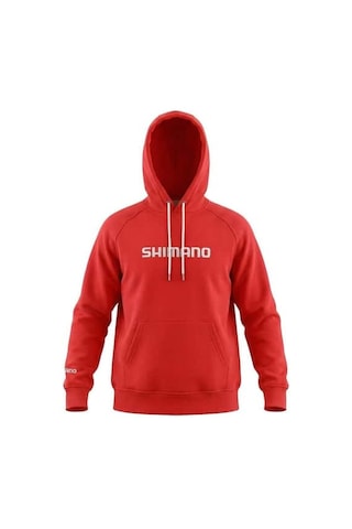 Shimano Wear Hoodie Red Kapüşonlu Sweatshirt Hoodie Kırmızı
