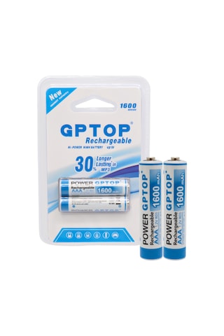 Ni-mh, 1.2v 1600mah, Aaa Şarj Edilebilir, Şarjlı İnce Kalem Pil, 2'li Paket