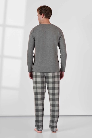 Doreanse Erkek Uzun Kol Jakarlı Gri Pijama Takım C6t3n5o4 001