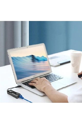 Bilgisayar Uyumlu Type-c To Rj45 Ethernet Çevirici Dönüştürücü Adaptör Destekli 100mbps