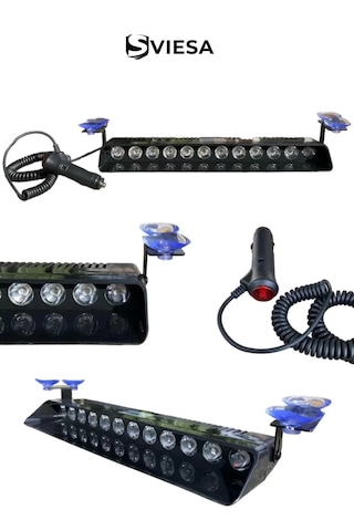 S12 Çakar Çakmaklık Girişli 12 Ledli Mavi