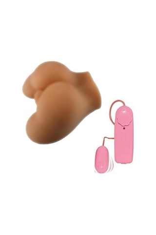Hızlı Express Lifelike Mini Ass 2 Işlevli Titreşimli Realistik Kalça Suni Vajina Anüs