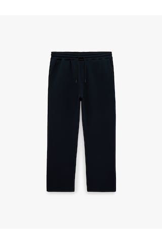 Koton Straight Fit Cep Detaylı Şardonlu Beli Lastikli Kışlık Eşofman Altı Lacivert 7wam40002mk