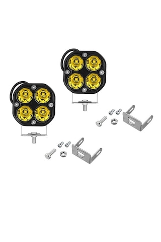 2 Adet 4 Led Sarı Işık Sis Aydınlatma Lambası 40w 12-32 Volt