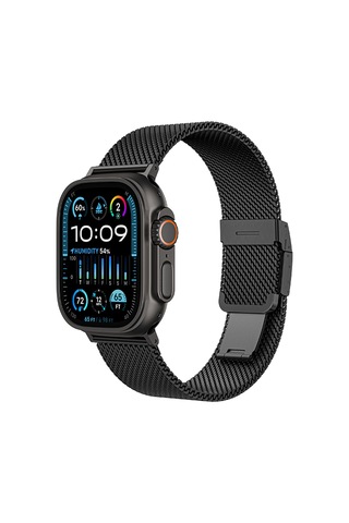 Watch 10 46mm Amazingthing Titan Premium Metal Hasır Kordon Siyah