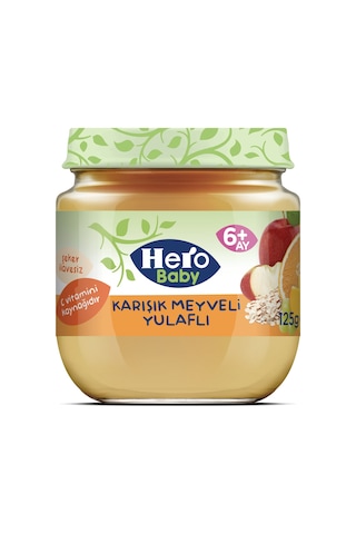 Hero Baby Karışık Meyveli Yulaflı 6+ Ay Kavanoz Maması 125 G