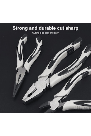 Besthome1 6 Elektrikçi Krom Nikel Çelik Tırnaklı Presli, Kaydırıcı, Kesici Ve Anti Kayma Kollü El Tokma Aleti