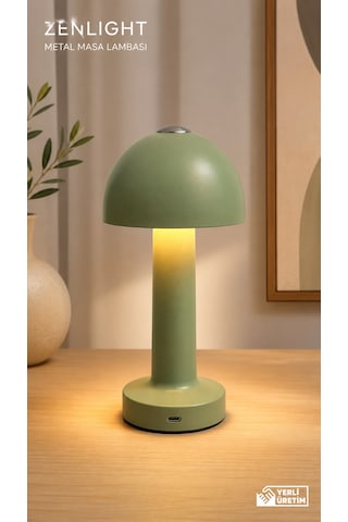Zenlight Mantar Masa Lambası Adaçayı Yeşili