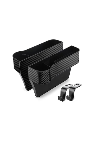 Padalink Araba Koltuk Aralığı Depolama Kutusu - Dayanıklı Kompakt Karbon Desenli Sürücü Tarafı Çok Amaçlı Araç İç Çantası