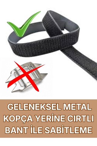 Premium Elastik Bandaj 20 Cm, Cırt Bantlı, Metal Kopçasız, 4,5 Metreye Kadar Uzar, Yoğun Dokuma, Güçlü Kompresyon Desteği Siyah