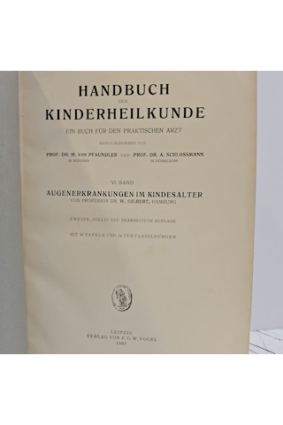 Handbuch Der Kınderheılkunde Eın Buch Für Den Praktıschen Arzt Vı.