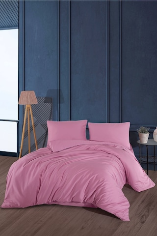 Elart Desmond Nevresim Takımı Saten Çift Kişilik 200x220 Cm Gülkurusu Gülkurusu