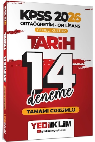 Yediiklim 2026 Kpss Ortaöğretim Ön Lisans Gy-gk 5 Li Tüm Dersler 14 Deneme Seti Tamamı Çözümlü