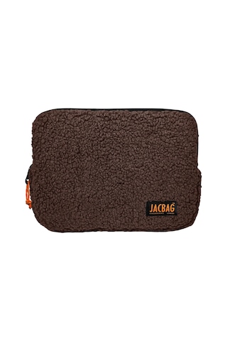 Jacbag Teddy Kahverengi/turuncu Peluş Erkek Çocuk Tablet Çantası Tablet Kılıfı