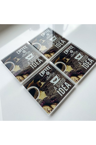 Decorita Cam Bardak Altlığı | Always Good Idea | 4'lü Takım Çok Renkli