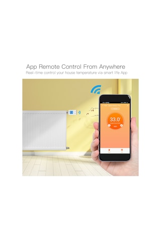 Jeehugo Zigbee 3.0 Akıllı Radyatör Termostati, 6 Çalışma Modu, Lcd Ekran, Uzak Kumanda, Alexa Ve Google Asistan Desteği Hy369-zb-rvt