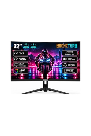 Bronzturq 27" 200hz 1 Ms Dp + Hdmı Fhd Kavisli Monitör Btq270fhd-a3