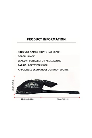 Turcoshop11 H03 Retro Motorsiklet Kask Balaklavası Erkek Yaz Spor Bandana Pirat Şapka