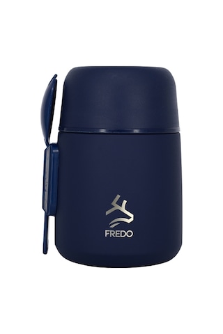 Duo Dine Bebek Lacivert Mama Kabı & Yemek Saklama Termosu, Mug - 8 Saat Sıcak, 12 Saat Soğuk Tutma 500 Ml Lacivert