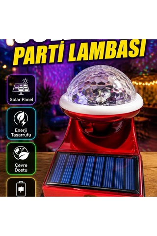 Taşınabilir Solar Rgb Led Parti Lambası Usb Şarjlı Dekoratif Aydınlatma