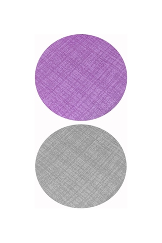 Alla Turca Tek Kişilik Ranforce Çift Taraflı Nevresim Seti - Çarşafsız Mor/gri