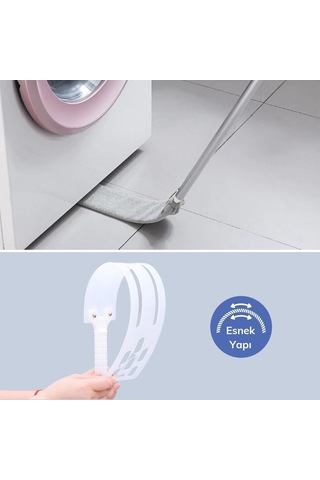 Büro Ev Ofis Yazlık Hijyeni İçin Saplı Mikrofiber Başlı Girintili Yüzey Toz Temizleme Mopu