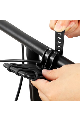 West Biking Silikon Bisiklet Telefon Tutucu Cep Telefonu Standı Siyah