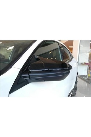 Ebal Otomotiv Honda Civic FC5 Batman Yarasa Ayna Kapağı Piano Black  / 2016-2021