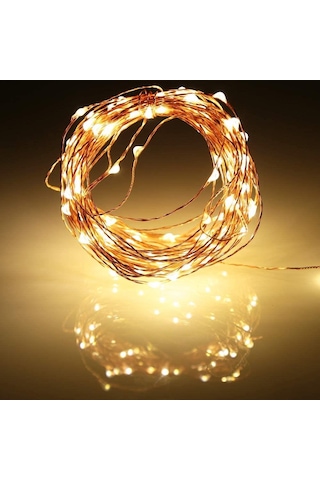 Peri Led Işık 3 Metre (sarı) Pilli + 15 Adet Küçük  Mandal