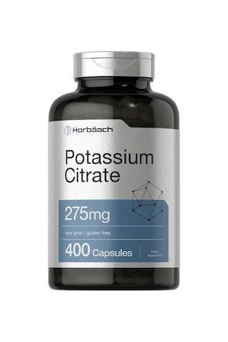 Horbaach Potassium Citrate 275 Mg 400 Capsules Non-gmo, Glute... Aromasız