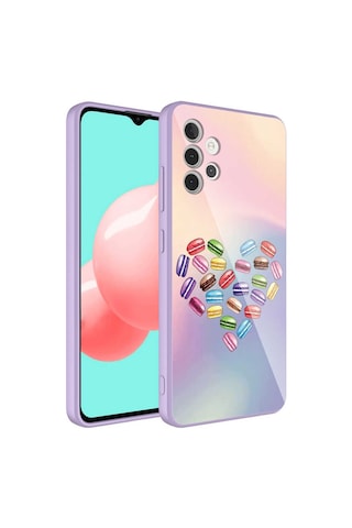 Goocamp Galaxy Uyumlu A32 4g Kılıf Kamera Korumalı Desenli Sert Silikon Epoksi Kapak - No1 NO1