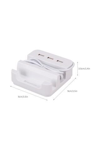Tenwın 3'ü 1 Arada Usb Şarj İstasyonu Yuvası Çoklu Cihaz Usb Şarj Cihazı Cep Telefonu Tutucu Ev Ofis Kullanımı İçin