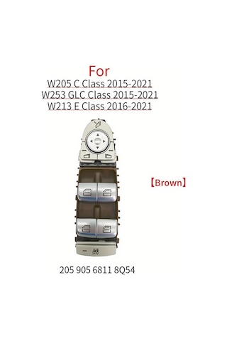 Xuweiwei Mercedes C E Glc Serisi 2015 2021 İcin W205 W253 W213 Elektrikli Pencere Anahtar Kolu Kahverengi C200 E260 E300 Uyumlu 2059056811