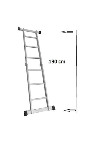 Beykon 3 + 3 Basamaklı Çift Taraflı Çok Amaçlı Katlanır Merdiven