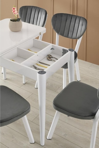 Rüya Elma Mdf Mutfak Masası Sandalye Takımı 60x100