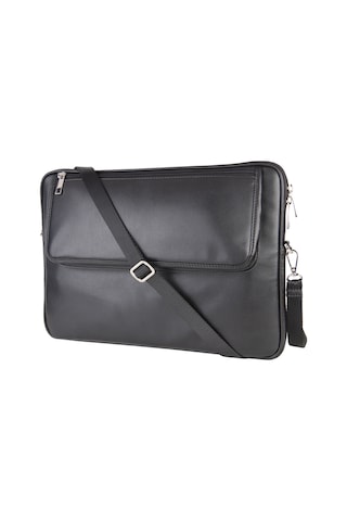2k S.deri Laptop Çantası,tablet Çantası,14'' İnç,vegan,omuz Ve Valiz Askılı,aksesuar Ve Evrak Cepli,25.5 36 2 Cm.,siyah Omuz Çantası