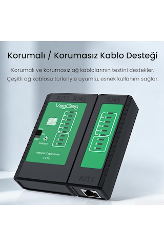 Rj45 Rj11 Uyumlu Cat6 Cat7 Cat8 Poe Destekli Network Ethernet Kablo Test Cihazı