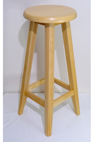 El Yapımı Doğal Ahşap Yuvarlak Tabure 70 Cm Şık Ve Dayanıklı Natural