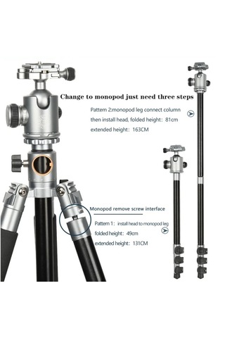 Ht-t03 Çok Fonksiyonlu 360 Crossbar Makro Hassas 160 Cm Tripod