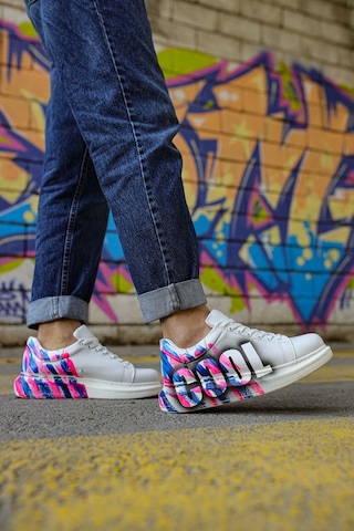 Ch254 Cbt Pittura Erkek Ayakkabı 486 Pembe / Mavı Cool Çok Renkli