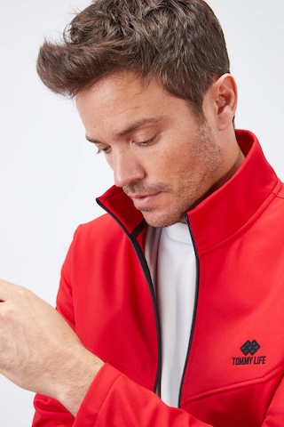 Tommylife Tommy Life Kırmızı Fermuarlı Dik Yaka Su Ve Rüzgar Geçirmez Softshell Erkek Mont - 88050 Kırmızı