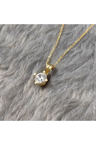 Chavin 1 Carat Swarovski Tektaş Gümüş Kadın Kolye Dh16Sr