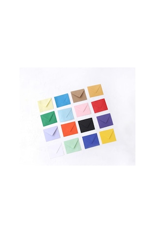 Bimotif Minik Zarf, 7x9 Cm 25 Adet Su Yeşili