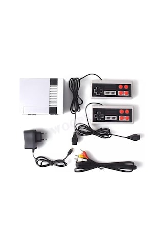 Retro 620 Oyunlu Nostalji Tv i Oyun Konsolu 2 Kollu Set Scart Baslıksız