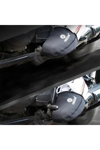 Primepickings Mtfj1030 Leke Tutmaz Ve Su Geçirmez Siyah Motosiklet Kaymaz Dişli Çubuk Ayakkabı Kapağı L