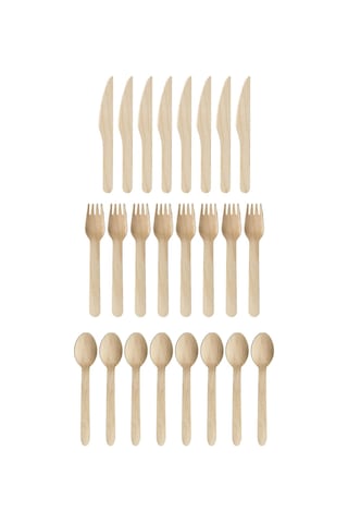 Ekolojik Kare 26 Cm. 72 Kişilik Parti Piknik Sofra Sunum Seti - Tabak Bardak Çatal Kaşık Takımı