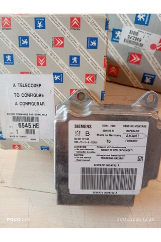 Peugeot 307 Airbag Beyni 6545.he 6545he