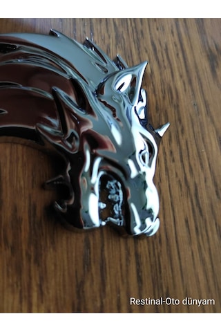 Kurt Başlı Metal Amblem 3d Krom Oto Bagaj Kapı Çamurluk 3m Bantlı Bozkurt Amblem Araba Logo Aksesuar